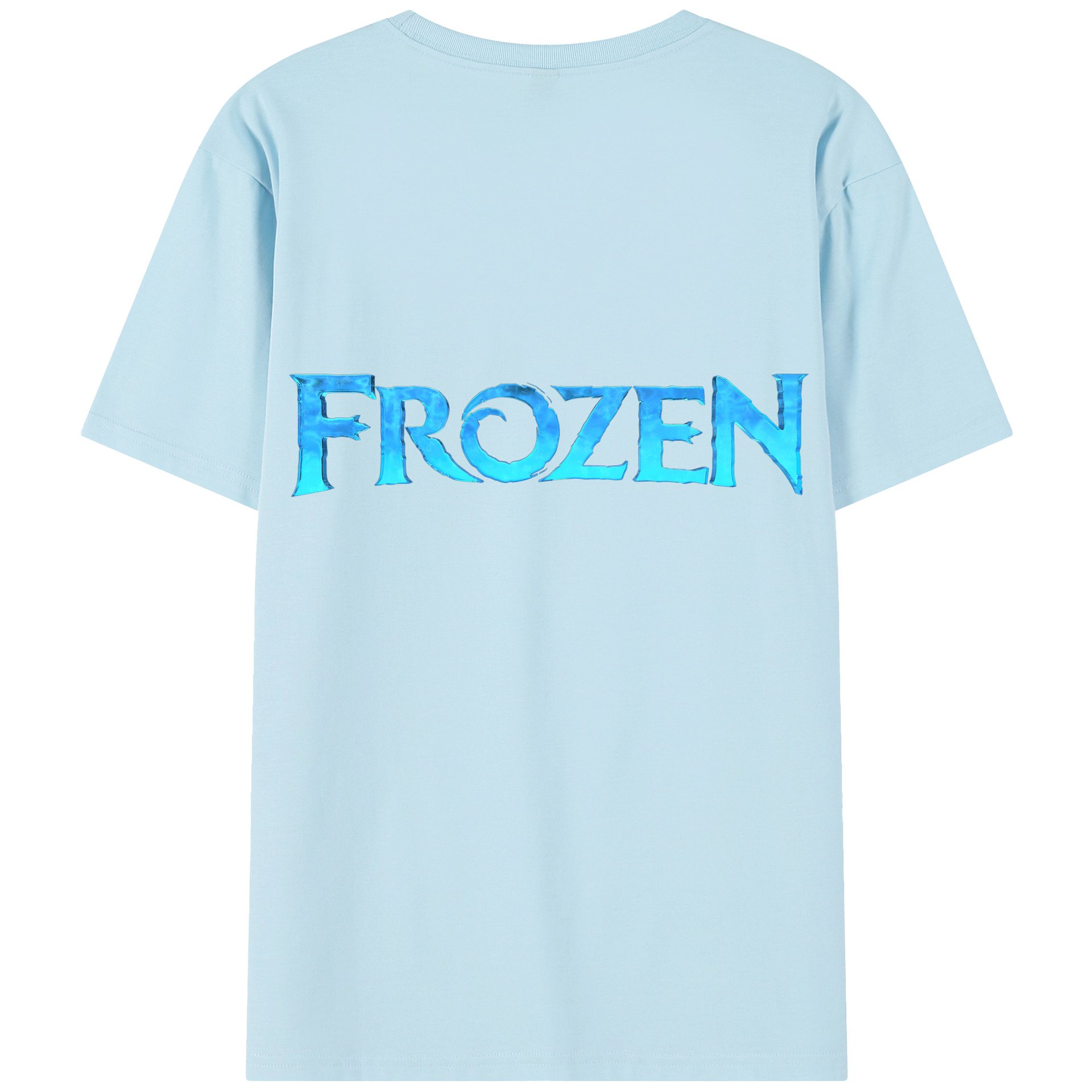 （画像用） アナと雪の女王 アンナ エルサ Frozen Anna Elsa 綿100％半袖Tシャツ（背面プリント）